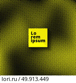 Pop Art seamless pattern. yellow dots on Black background. Halftone color dots. Vector Illustration, copy space. Стоковая иллюстрация, агентство Ingram Publishing / Фотобанк Лори