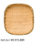 Wicker Basket Isolated on White Top View. Стоковое фото, агентство Ingram Publishing / Фотобанк Лори