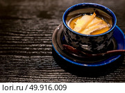 Japanese Steamed egg with butter grilled abalone. Стоковое фото, агентство Ingram Publishing / Фотобанк Лори