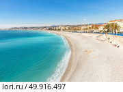 Nice Cote d’Azur Riviera France with mediterranean beach sea. Стоковое фото, агентство Ingram Publishing / Фотобанк Лори