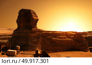 Sphinx in the desert of Giza, Egypt. Стоковое фото, агентство Ingram Publishing / Фотобанк Лори