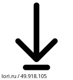 Down arrow or load symbol the black color icon. Стоковая иллюстрация, агентство Ingram Publishing / Фотобанк Лори