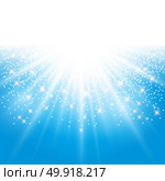 sunlight effect sparkle on blue background with glitter copy space. Abstract vector illustration. Стоковая иллюстрация, агентство Ingram Publishing / Фотобанк Лори
