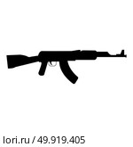 Assault rifle black icon . Стоковая иллюстрация, агентство Ingram Publishing / Фотобанк Лори