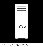 Computer case or system unit white color icon .. Computer case or system unit it is white color icon . Стоковая иллюстрация, агентство Ingram Publishing / Фотобанк Лори
