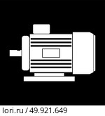 Electric motor white color icon .. Electric motor it is white color icon . Стоковая иллюстрация, агентство Ingram Publishing / Фотобанк Лори