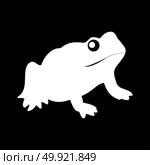 Frog it is white icon .. Frog it is white icon . Flat style . Стоковая иллюстрация, агентство Ingram Publishing / Фотобанк Лори