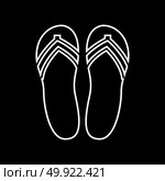 Beach slippers white icon . Стоковая иллюстрация, агентство Ingram Publishing / Фотобанк Лори