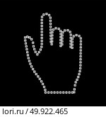Pixel hand white icon . Стоковая иллюстрация, агентство Ingram Publishing / Фотобанк Лори
