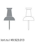 Push pin grey set icon .. Push pingrey set icon . Стоковая иллюстрация, агентство Ingram Publishing / Фотобанк Лори