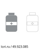 Medicine bottle grey set  grey set  icon .. Medicine bottle grey set  icon . Стоковая иллюстрация, агентство Ingram Publishing / Фотобанк Лори