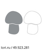 Mushroom - champignon grey set icon . Стоковая иллюстрация, агентство Ingram Publishing / Фотобанк Лори
