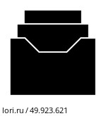 Documents archive or drawer black icon . Стоковая иллюстрация, агентство Ingram Publishing / Фотобанк Лори