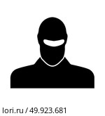 Man in balaclava black icon . Стоковая иллюстрация, агентство Ingram Publishing / Фотобанк Лори