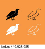 Eagle black and white set icon . Стоковая иллюстрация, агентство Ingram Publishing / Фотобанк Лори