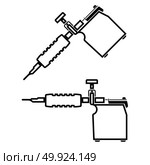 Tattoo machines black icon . Стоковая иллюстрация, агентство Ingram Publishing / Фотобанк Лори