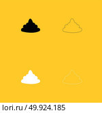 Poo black and white set icon .. Poo black and white set icon . Flat style . Стоковая иллюстрация, агентство Ingram Publishing / Фотобанк Лори