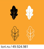 Oak leaf icon . Стоковая иллюстрация, агентство Ingram Publishing / Фотобанк Лори