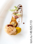 Grilled fried scallop, gourmet japanese cuisine. Стоковое фото, агентство Ingram Publishing / Фотобанк Лори