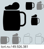 The black brewer bocal or brewer mug.. The black brewer bocal or brewer mug it is set icons. Стоковая иллюстрация, агентство Ingram Publishing / Фотобанк Лори