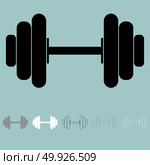 Black grey white dumbells or grips icon.. Black grey white dumbells or grips icon it is set. Стоковая иллюстрация, агентство Ingram Publishing / Фотобанк Лори