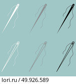 White grey black needle icon.. White grey black needle icon set. Стоковая иллюстрация, агентство Ingram Publishing / Фотобанк Лори