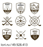 golf tournament vector. golf tournament vector art. Стоковая иллюстрация, агентство Ingram Publishing / Фотобанк Лори