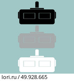 Virtual riality slam helmet head piece icon.. Virtual riality slam helmet head piece icon. Set icons. Стоковая иллюстрация, агентство Ingram Publishing / Фотобанк Лори