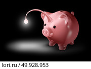 Attract investment concept and luring money to invest as a cunning piggy bank shaped as an angler fish with a light lure to promote profit as a 3D illustration. Стоковое фото, агентство Ingram Publishing / Фотобанк Лори