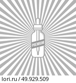 personal vaporizer e-cigarette e-juice liquid retro sunburst. personal vaporizer e-cigarette e-juice liquid retro sunburst vector art. Стоковая иллюстрация, агентство Ingram Publishing / Фотобанк Лори