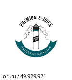 personal vaporizer e-cigarette e-juice liquid label badge. personal vaporizer e-cigarette e-juice liquid label badge vector art. Стоковая иллюстрация, агентство Ingram Publishing / Фотобанк Лори