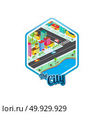 big city isometric real estate realty cartoon logo template. big city isometric real estate realty cartoon logo template vector. Стоковая иллюстрация, агентство Ingram Publishing / Фотобанк Лори