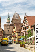 Rothenburg ob der Tauber historic town downtown in Rothenburg ODT , Franconia, Bavaria, Germany. Стоковое фото, агентство Ingram Publishing / Фотобанк Лори