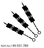 Shish kebab icon black color. Стоковая иллюстрация, агентство Ingram Publishing / Фотобанк Лори