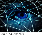 Data breach crisis and private personal information break as an internet digital technology security concept for computing theft risk with 3D illustration elements. Стоковое фото, агентство Ingram Publishing / Фотобанк Лори