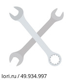 Crossed wrench  icon. Crossed wrench  icon. Flat color design. Vector illustration. Стоковое фото, агентство Ingram Publishing / Фотобанк Лори