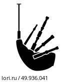 Bagpipes icon black color vector illustration flat style simple image. Стоковая иллюстрация, агентство Ingram Publishing / Фотобанк Лори
