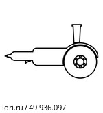 Bulgarian electric circular saw angle grinder with discs hand-held icon black color vector illustration flat style simple image. Стоковая иллюстрация, агентство Ingram Publishing / Фотобанк Лори