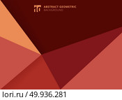 Abstract template geometric triangles red background. You can use for brochure, presentation, poster, leaflet, flyer, print, advertising, banner, website. Vector illustration. Abstract template geometric triangles red background. Стоковая иллюстрация, агентство Ingram Publishing / Фотобанк Лори