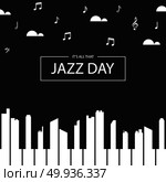 international jazz music day theme vector. international jazz music day theme. Стоковая иллюстрация, агентство Ingram Publishing / Фотобанк Лори