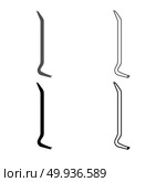 Pinch bar icon set grey black color illustration flat style simple image. Стоковая иллюстрация, агентство Ingram Publishing / Фотобанк Лори