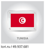 Tunisia flags design card vector. Стоковая иллюстрация, агентство Ingram Publishing / Фотобанк Лори