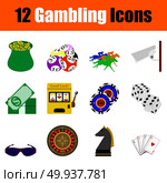Gambling icon set. Color  design. Vector illustration. Стоковая иллюстрация, агентство Ingram Publishing / Фотобанк Лори