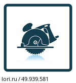 Circular saw icon. Shadow reflection design. Vector illustration. Стоковая иллюстрация, агентство Ingram Publishing / Фотобанк Лори
