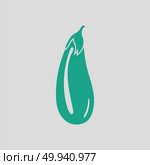 Eggplant  icon. Gray background with green. Vector illustration. Стоковая иллюстрация, агентство Ingram Publishing / Фотобанк Лори