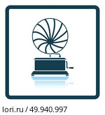 Gramophone icon. Shadow reflection design. Vector illustration. Стоковая иллюстрация, агентство Ingram Publishing / Фотобанк Лори