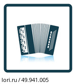 Accordion icon. Shadow reflection design. Vector illustration. Стоковая иллюстрация, агентство Ingram Publishing / Фотобанк Лори