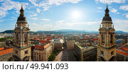 View on Budapest from St. Istvan’s basilica, Hungary. Стоковое фото, агентство Ingram Publishing / Фотобанк Лори