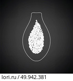 Icon of Papaya. Black background with white. Vector illustration. Стоковая иллюстрация, агентство Ingram Publishing / Фотобанк Лори