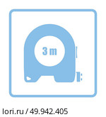Icon of constriction tape measure. Blue frame design. Vector illustration. Стоковая иллюстрация, агентство Ingram Publishing / Фотобанк Лори